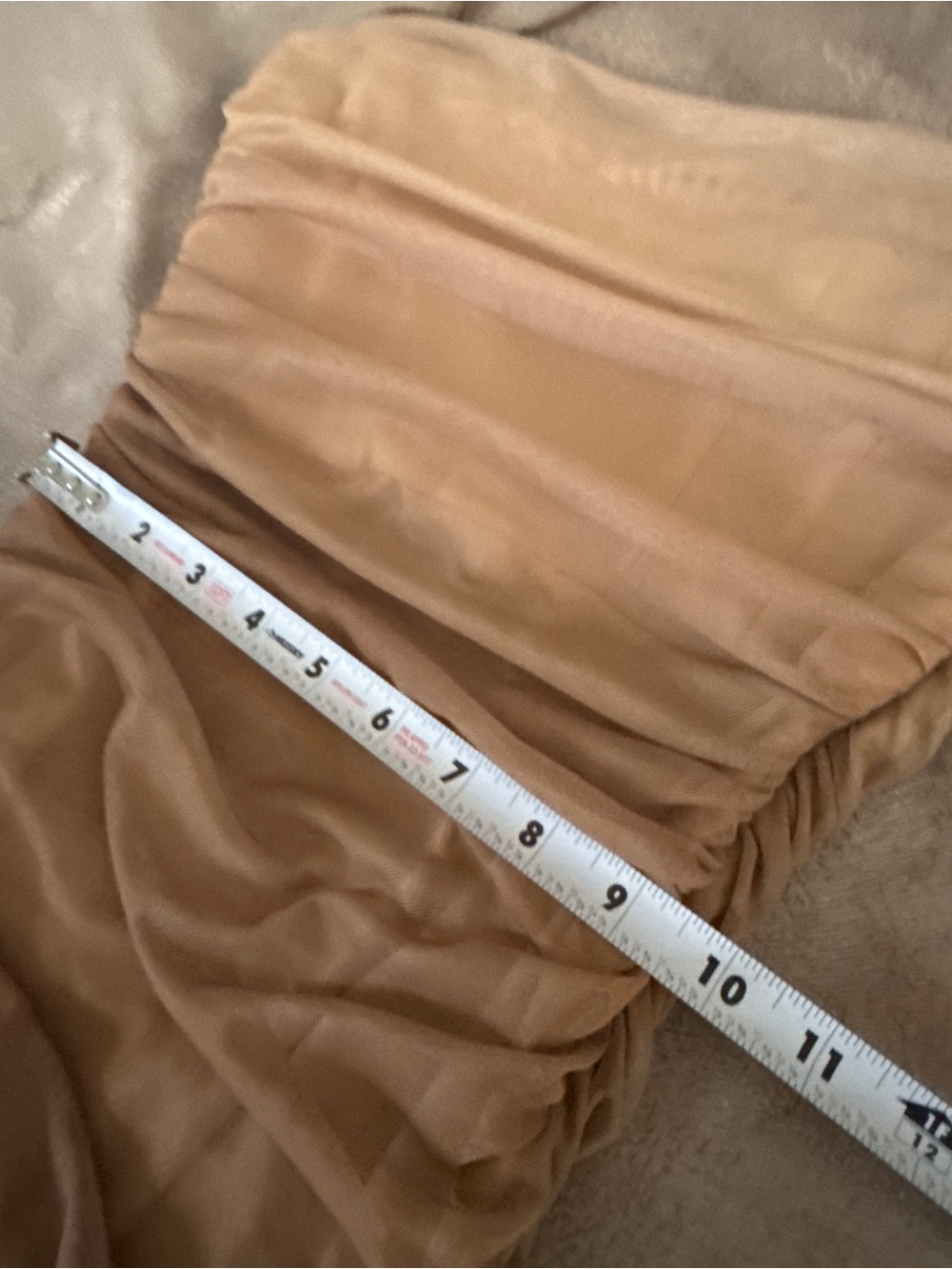 Zara M Ombré Mesh Ruched Maxi Dress Y2K Minimalist - Picture 7 of 9